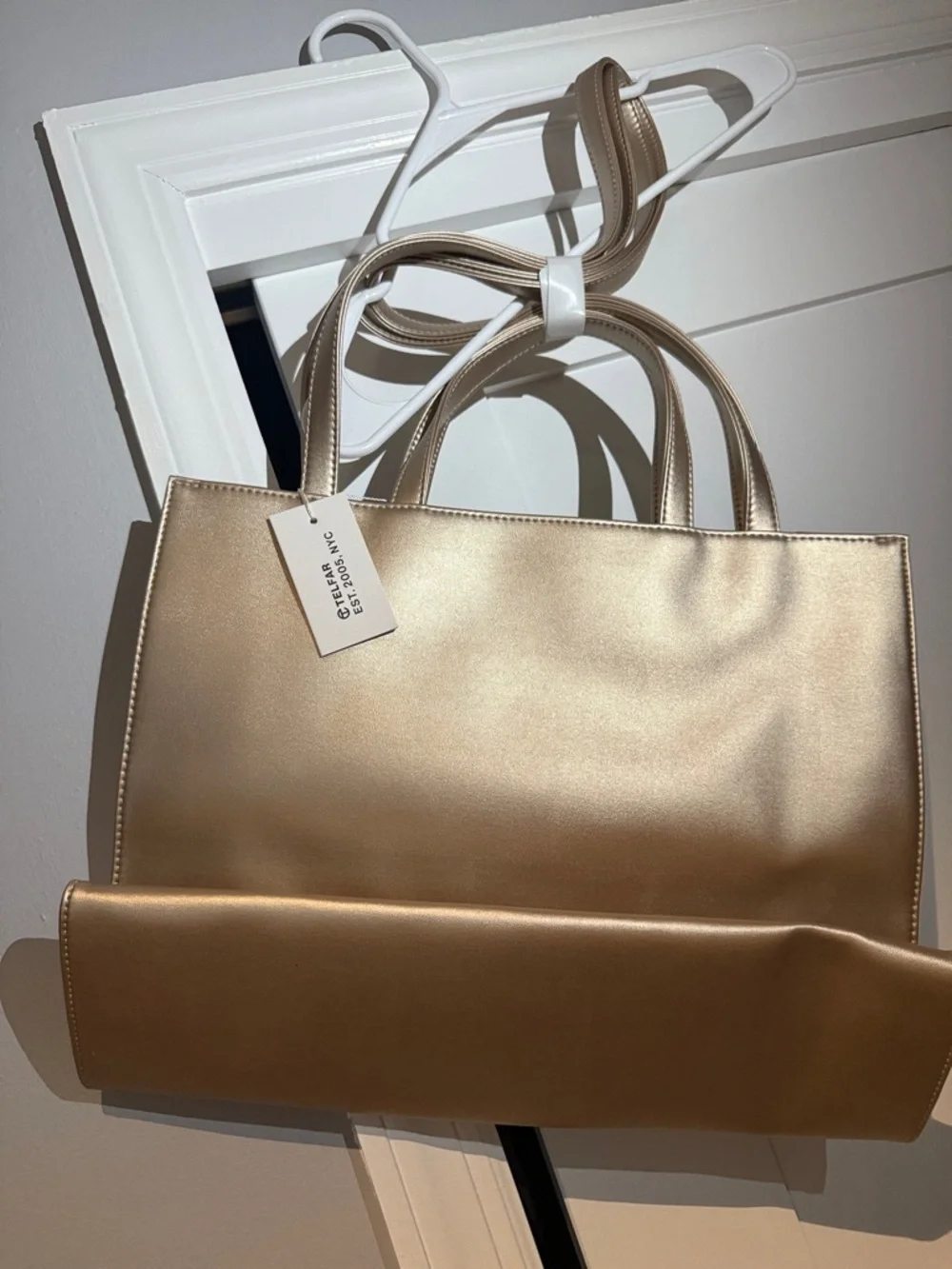 Telfar Medium Shopping Bag in Metallic Gold - Picture 7 of 9